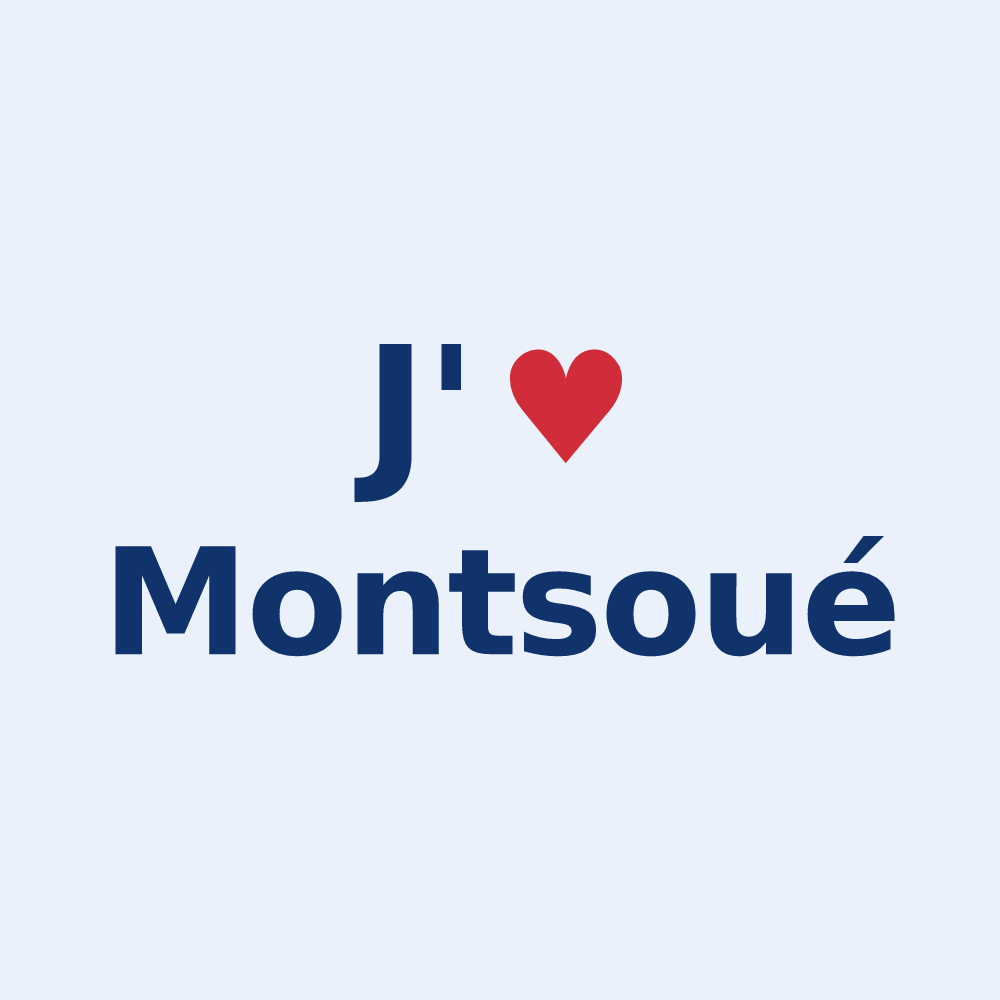 Sticker personnalisé Montsoué — design J'aime Montsoué
