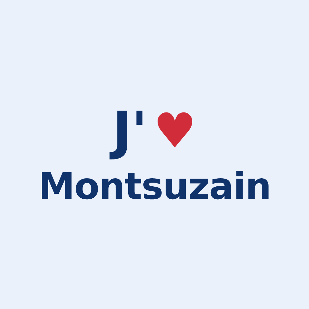Sticker personnalisé Montsuzain — design J'aime Montsuzain