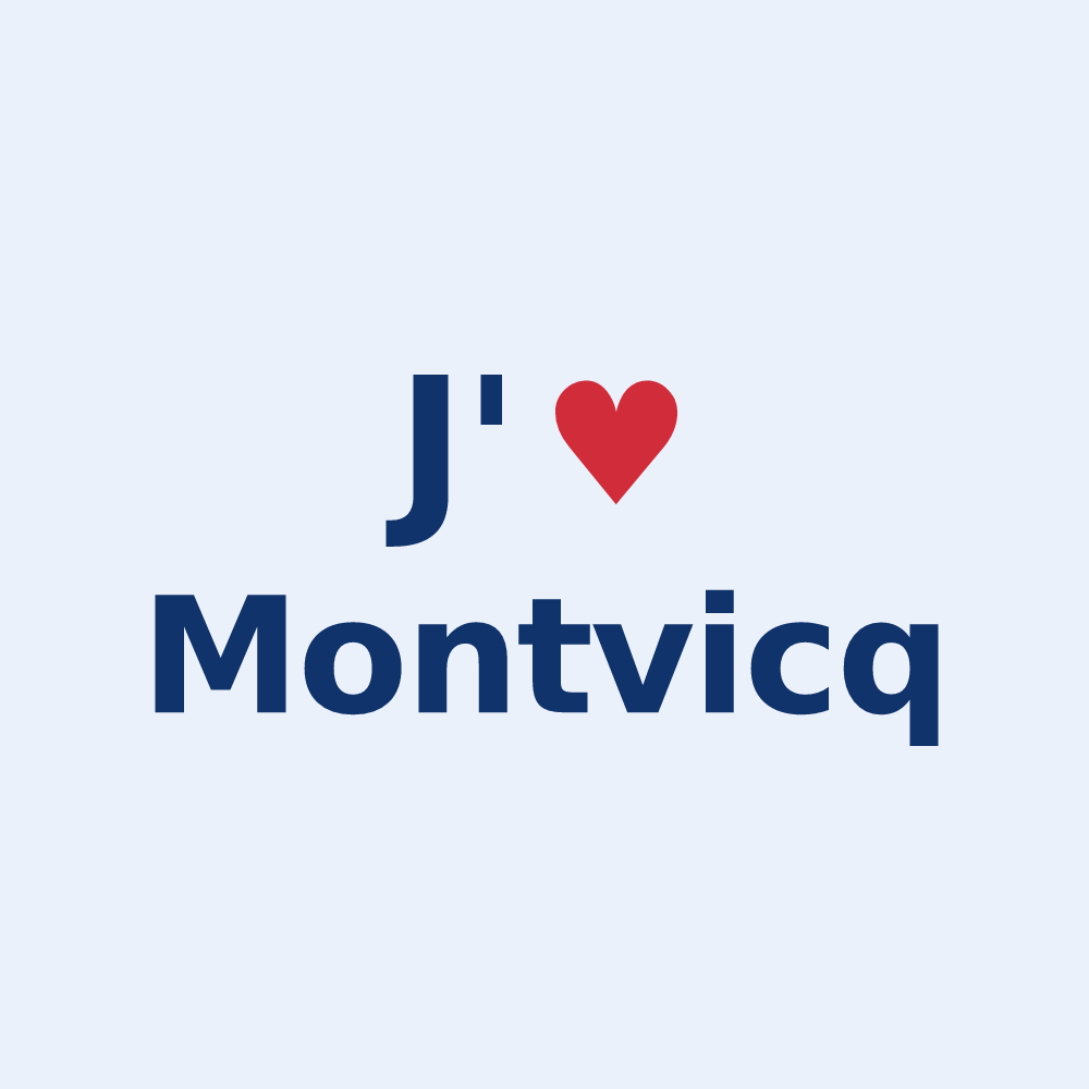 Sticker personnalisé Montvicq — design J'aime Montvicq