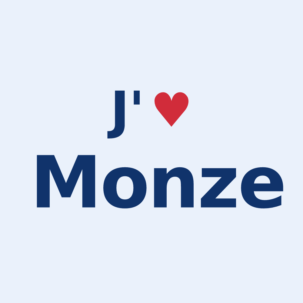 Sticker personnalisé Monze — design J'aime Monze