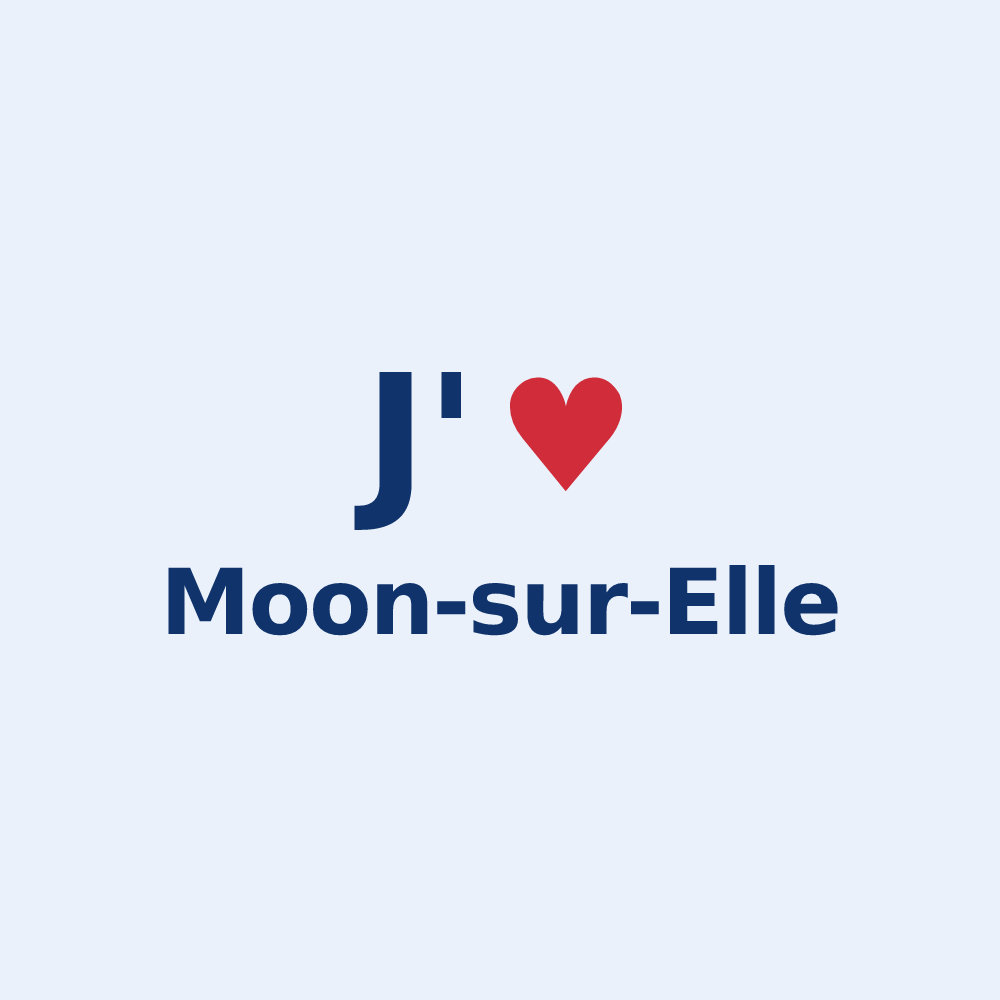 Sticker personnalisé Moon-sur-Elle — design J'aime Moon-sur-Elle