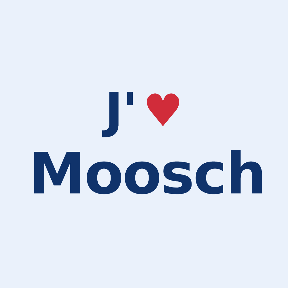 Sticker personnalisé Moosch — design J'aime Moosch