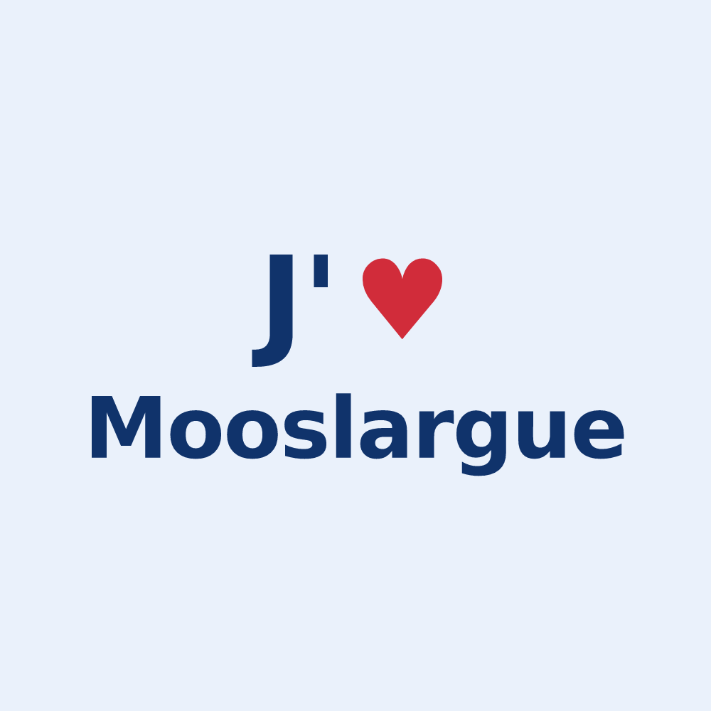 Sticker personnalisé Mooslargue — design J'aime Mooslargue
