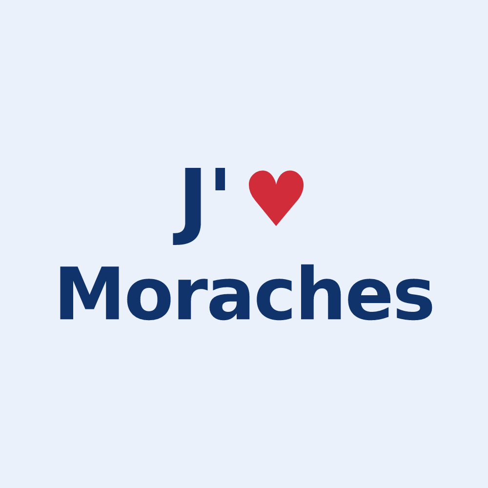 Sticker personnalisé Moraches — design J'aime Moraches