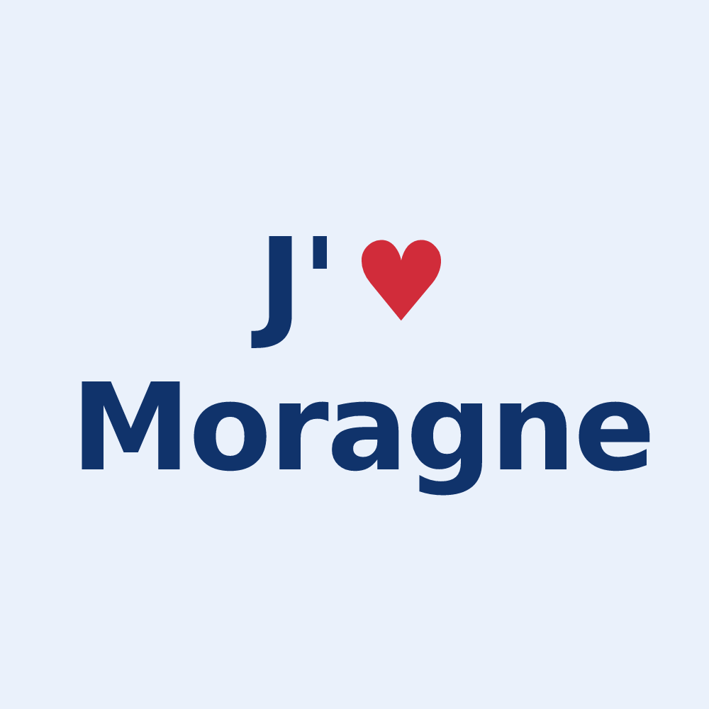 Sticker personnalisé Moragne — design J'aime Moragne