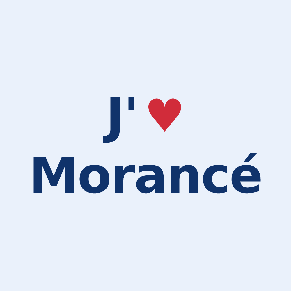 Sticker personnalisé Morancé — design J'aime Morancé