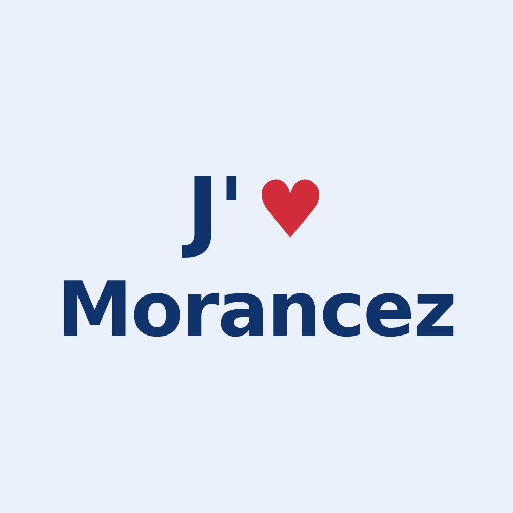 Sticker personnalisé Morancez — design J'aime Morancez
