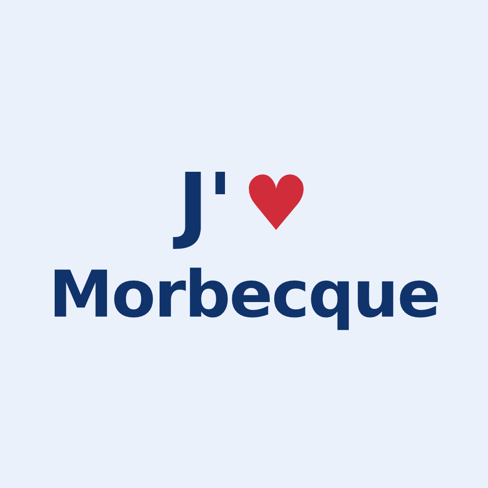 Sticker personnalisé Morbecque — design J'aime Morbecque