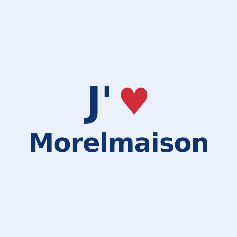 Sticker personnalisé Morelmaison — design J'aime Morelmaison