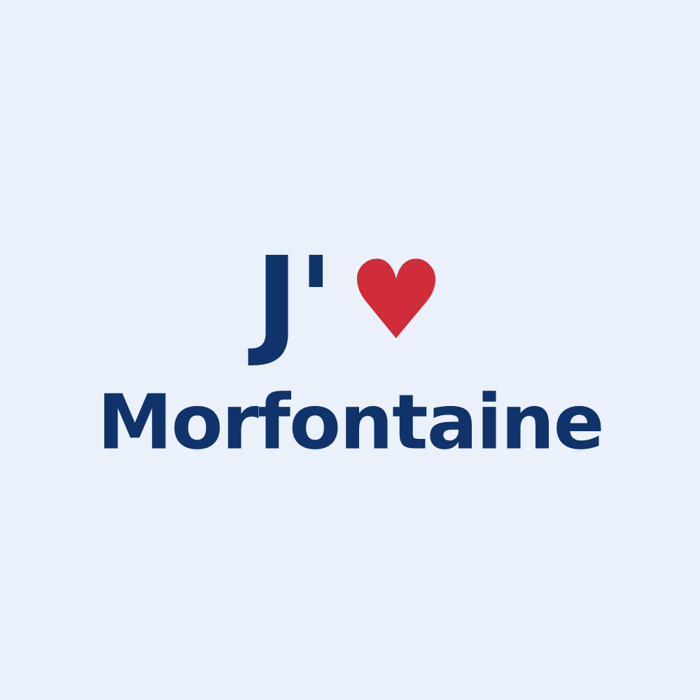 Sticker personnalisé Morfontaine — design J'aime Morfontaine