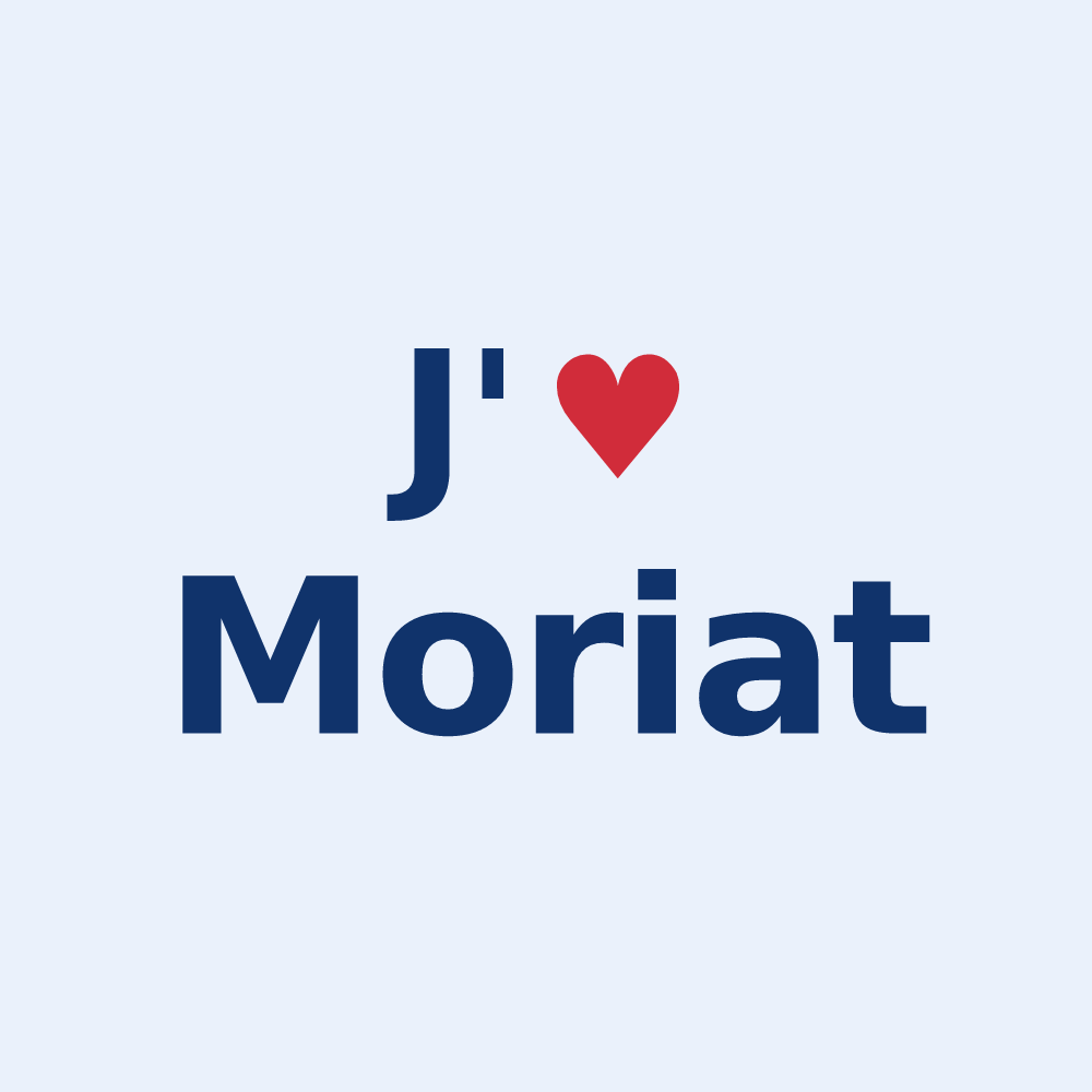 Sticker personnalisé Moriat — design J'aime Moriat