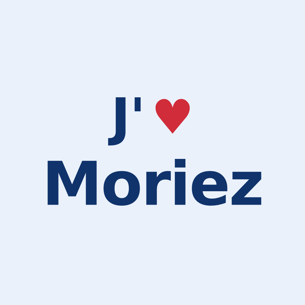 Sticker personnalisé Moriez — design J'aime Moriez