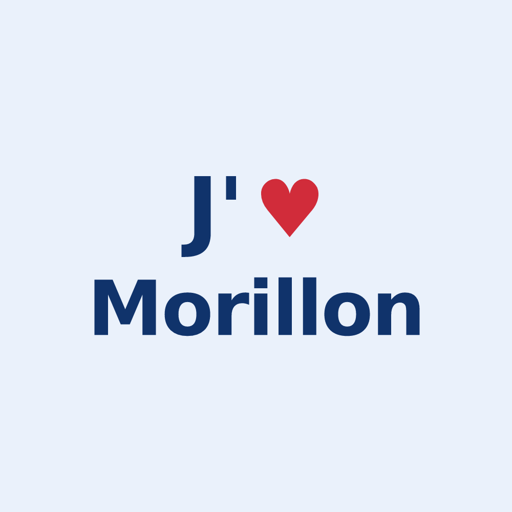 Sticker personnalisé Morillon — design J'aime Morillon