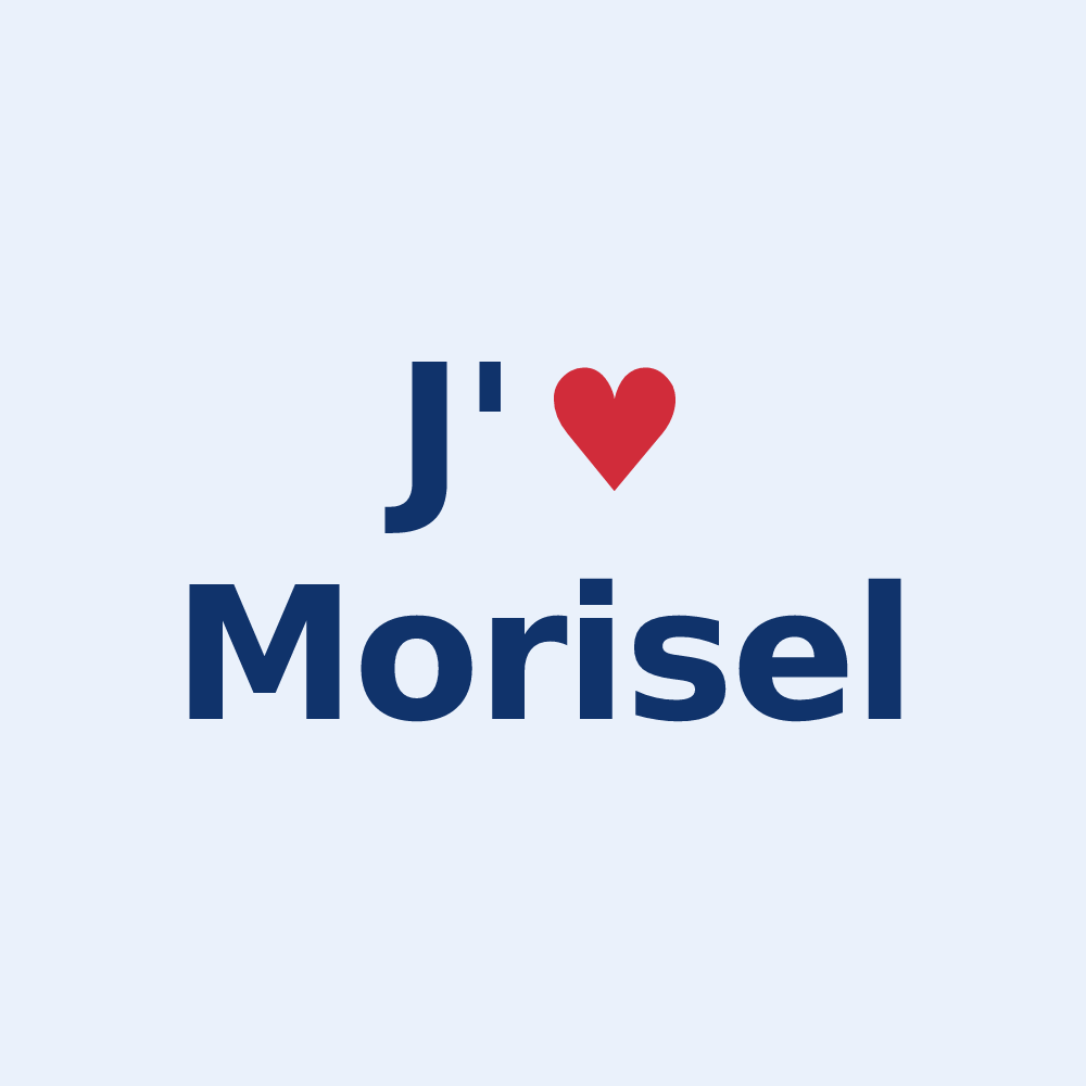 Sticker personnalisé Morisel — design J'aime Morisel