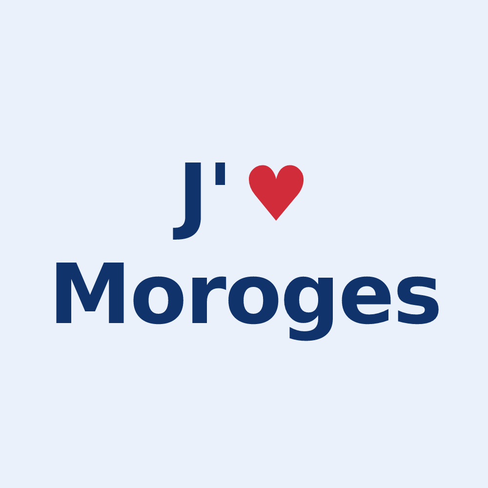 Sticker personnalisé Moroges — design J'aime Moroges