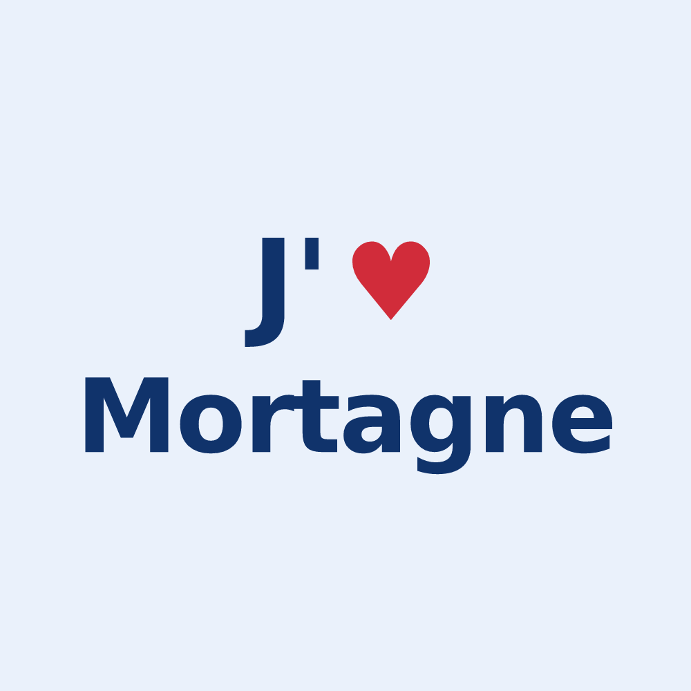 Sticker personnalisé Mortagne — design J'aime Mortagne