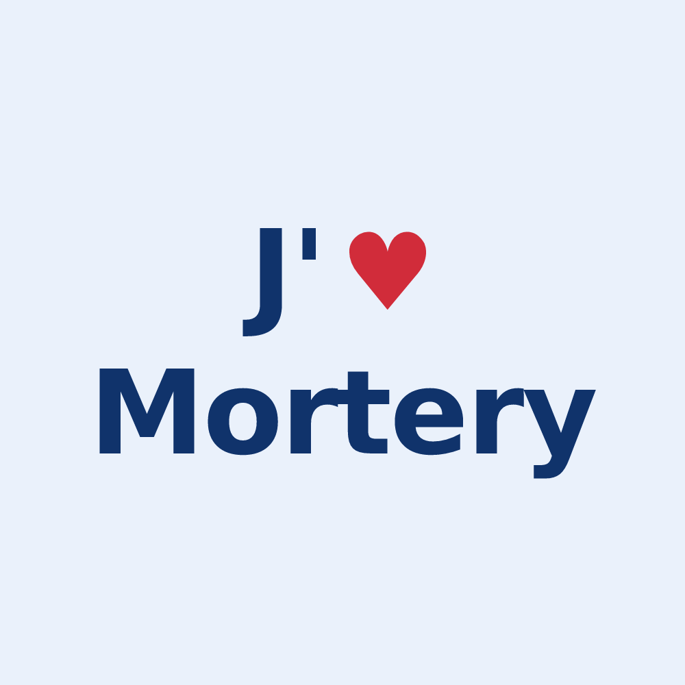 Sticker personnalisé Mortery — design J'aime Mortery