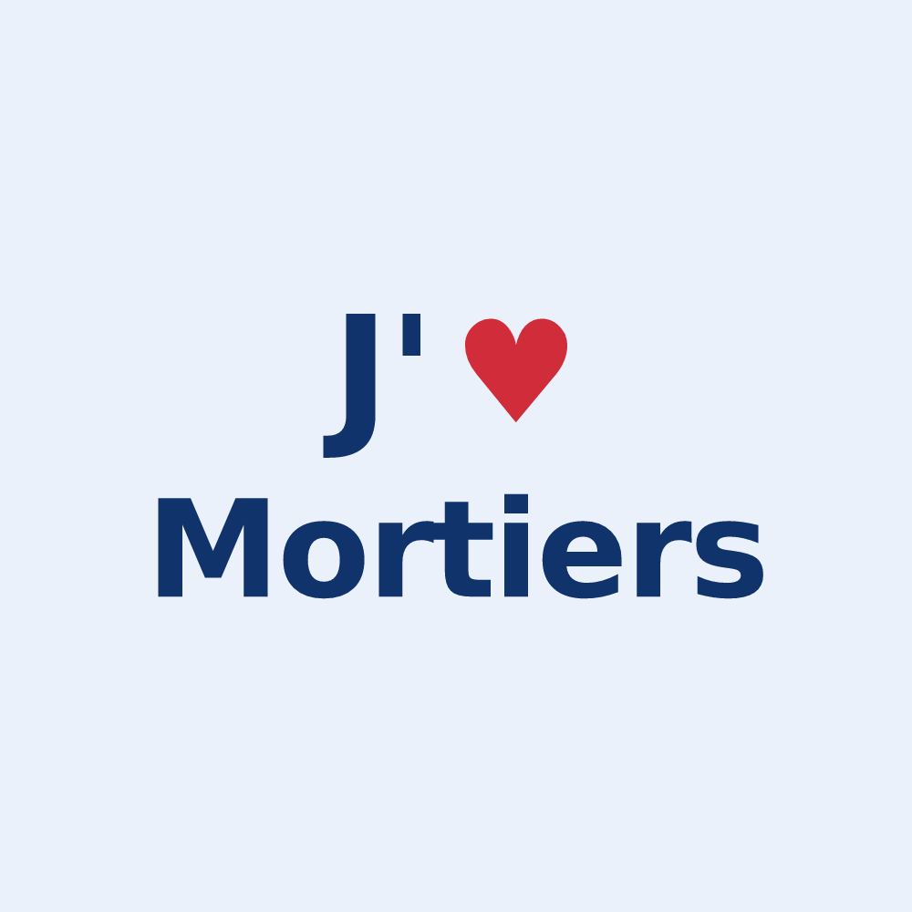 Sticker personnalisé Mortiers — design J'aime Mortiers