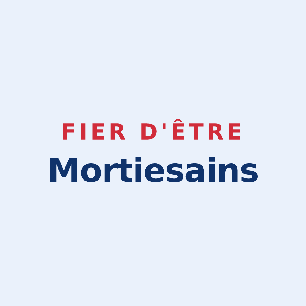 Sticker « Fier d'être Mortiesains » — design pour Mortiers