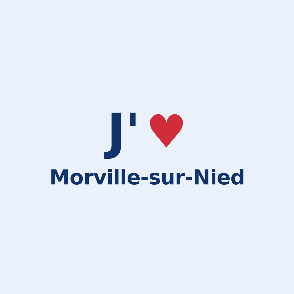 Sticker personnalisé Morville-sur-Nied — design J'aime Morville-sur-Nied