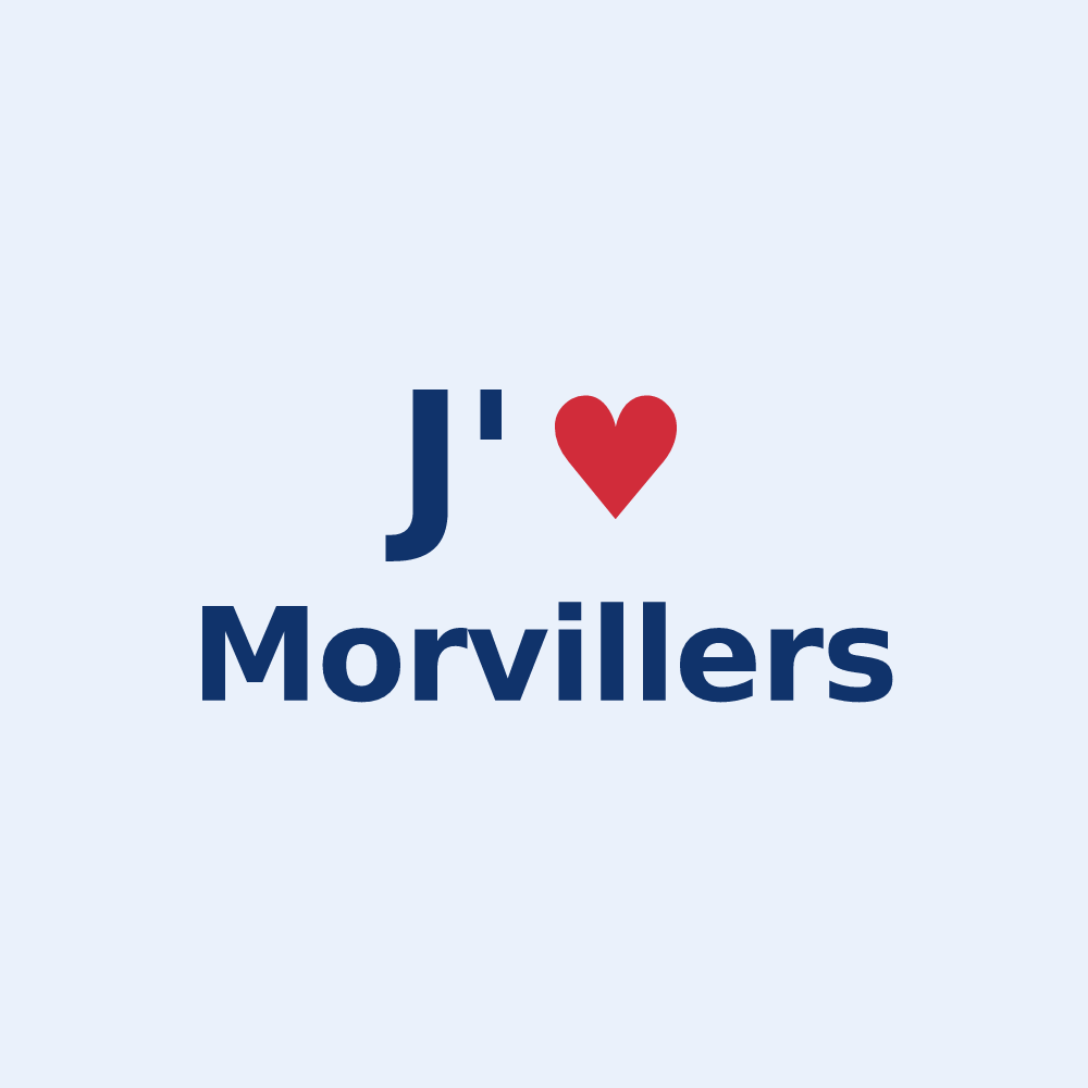 Sticker personnalisé Morvillers — design J'aime Morvillers