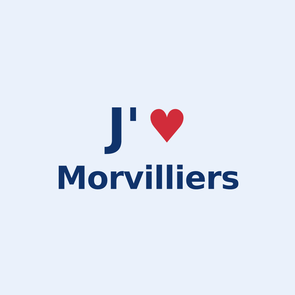 Sticker personnalisé Morvilliers — design J'aime Morvilliers