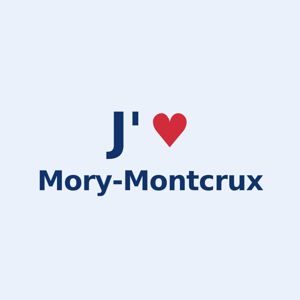 Sticker personnalisé Mory-Montcrux — design J'aime Mory-Montcrux