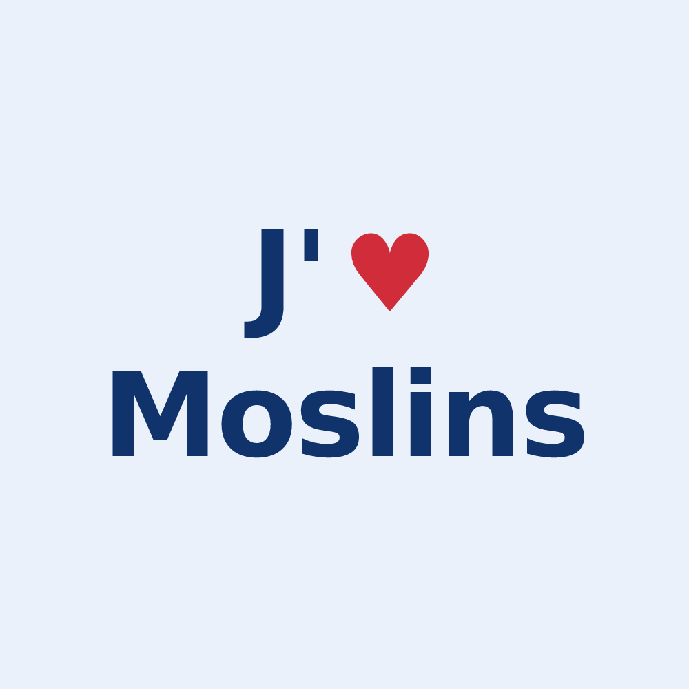 Sticker personnalisé Moslins — design J'aime Moslins