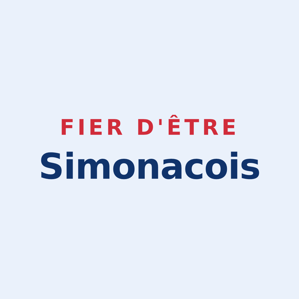 Sticker « Fier d'être Simonacois » — design pour Mosnac-Saint-Simeux