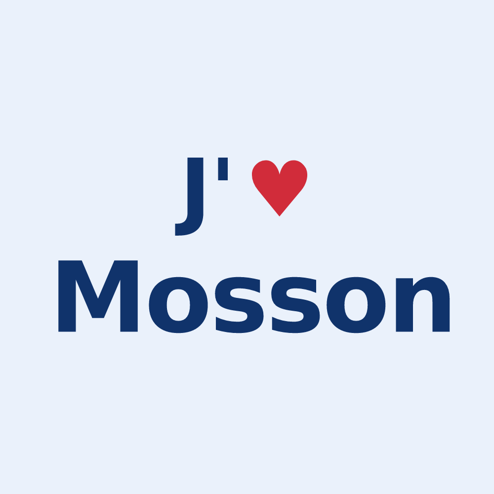 Sticker personnalisé Mosson — design J'aime Mosson