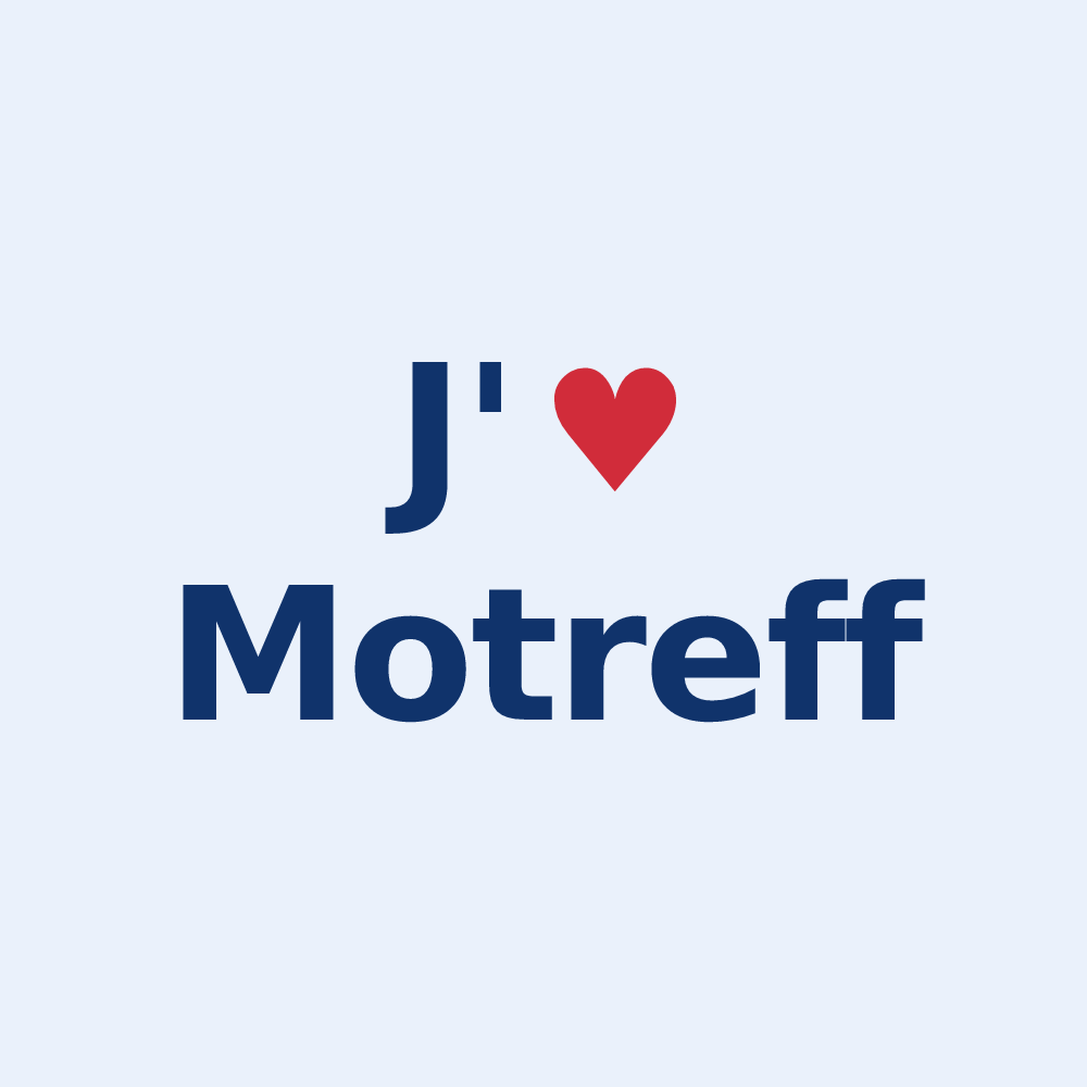 Sticker personnalisé Motreff — design J'aime Motreff