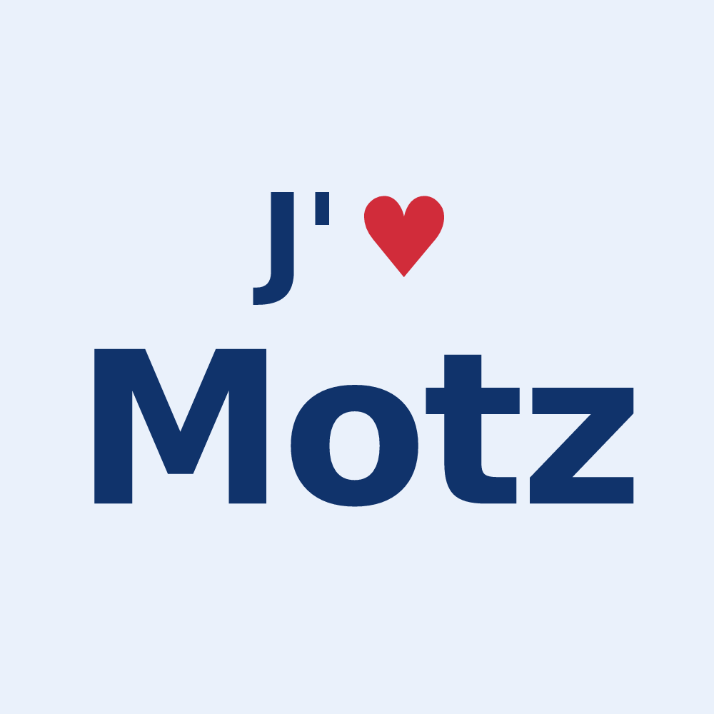 Sticker personnalisé Motz — design J'aime Motz