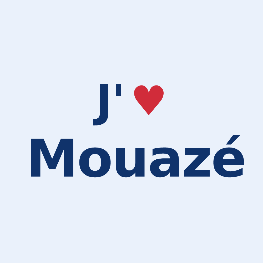 Sticker personnalisé Mouazé — design J'aime Mouazé