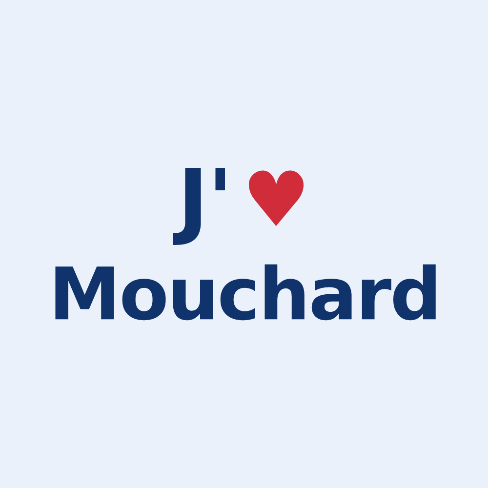 Sticker personnalisé Mouchard — design J'aime Mouchard