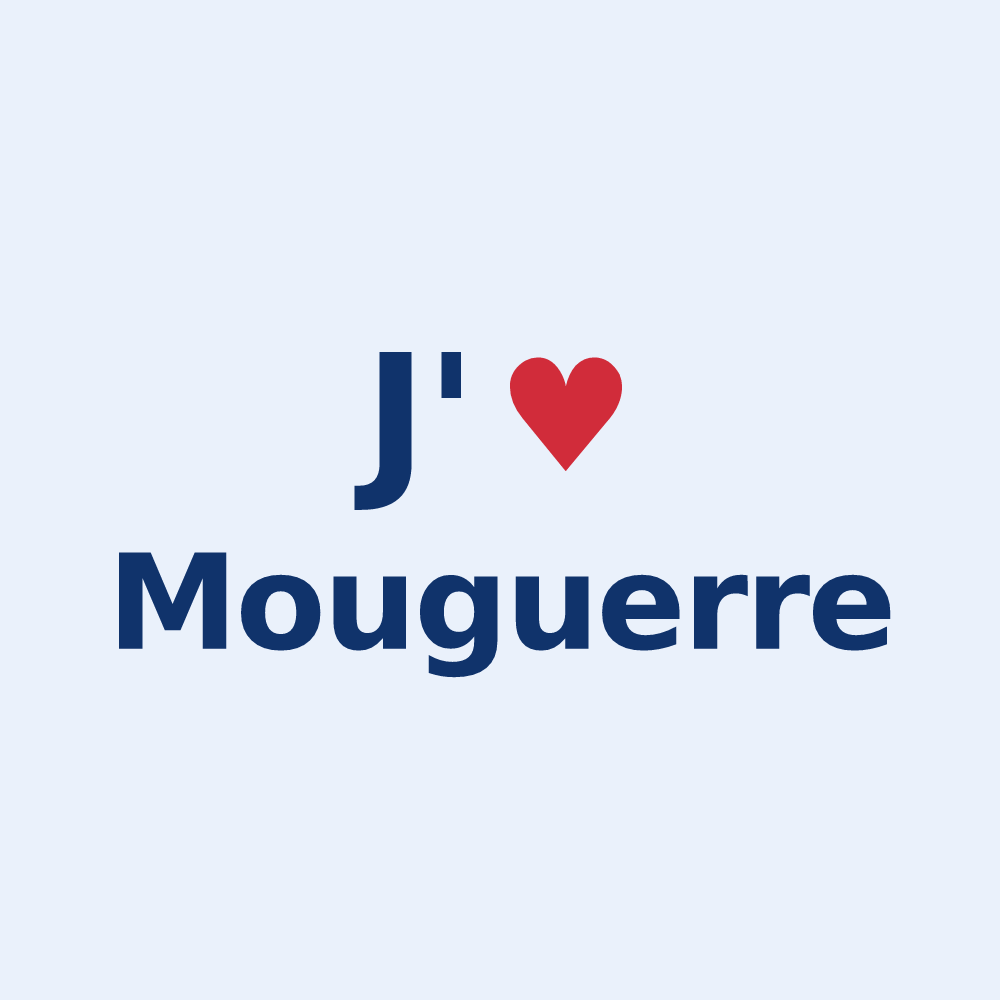 Sticker personnalisé Mouguerre — design J'aime Mouguerre
