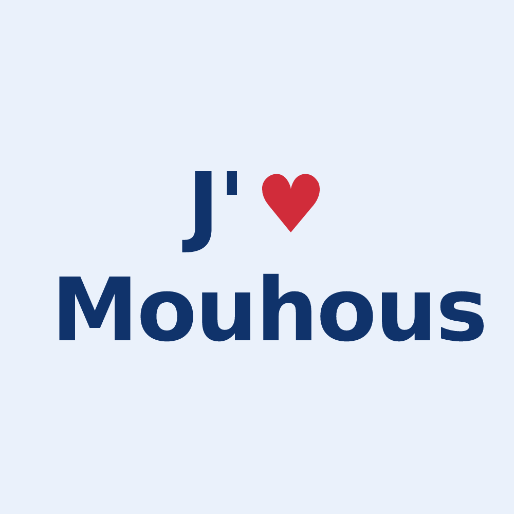 Sticker personnalisé Mouhous — design J'aime Mouhous