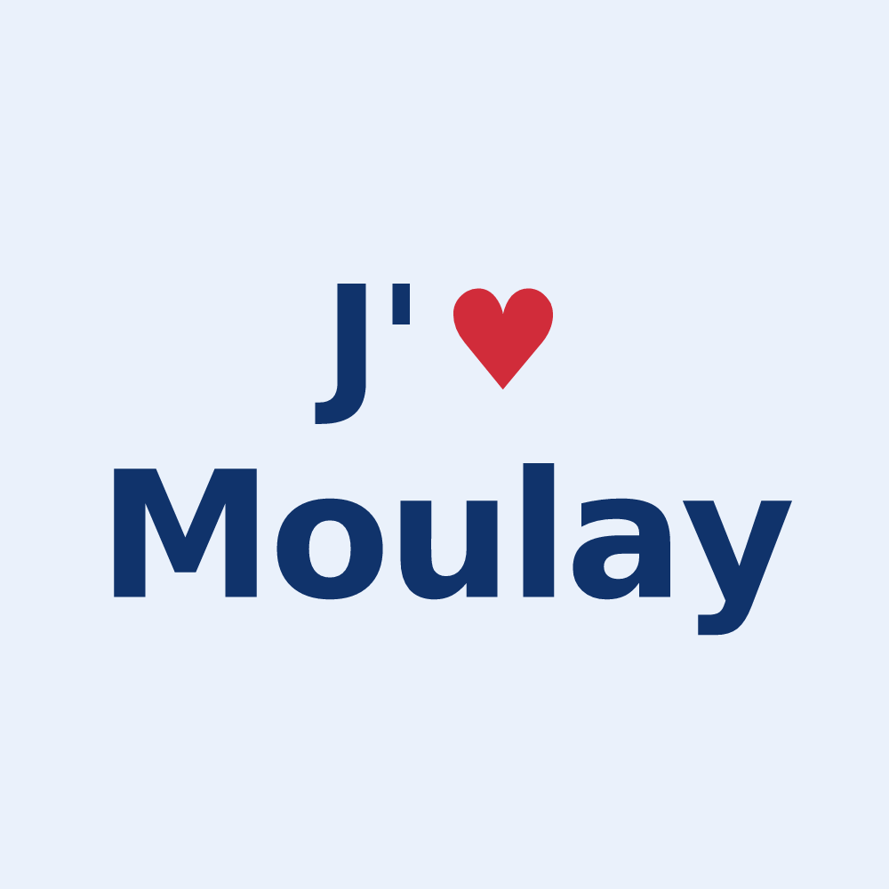 Sticker personnalisé Moulay — design J'aime Moulay