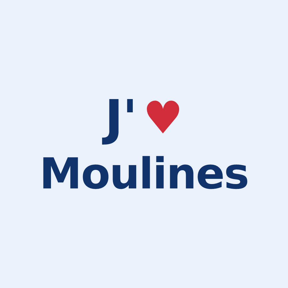 Sticker personnalisé Moulines — design J'aime Moulines