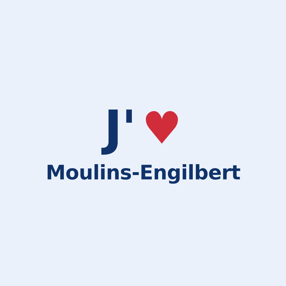 Sticker personnalisé Moulins-Engilbert — design J'aime Moulins-Engilbert