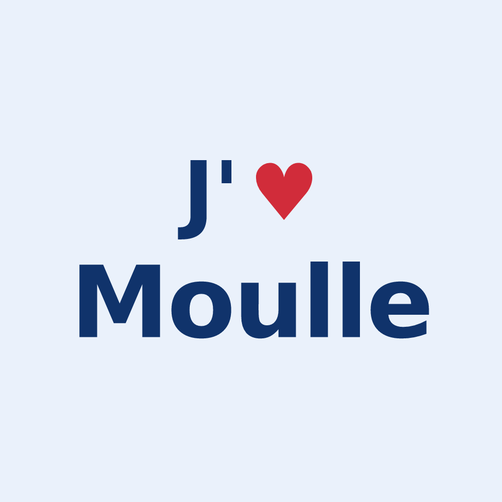 Sticker personnalisé Moulle — design J'aime Moulle