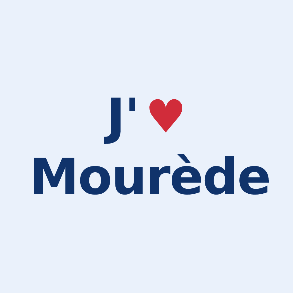 Sticker personnalisé Mourède — design J'aime Mourède