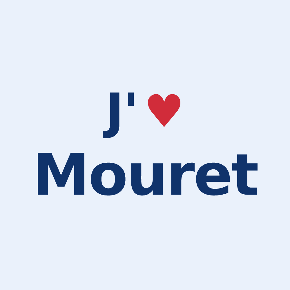 Sticker personnalisé Mouret — design J'aime Mouret