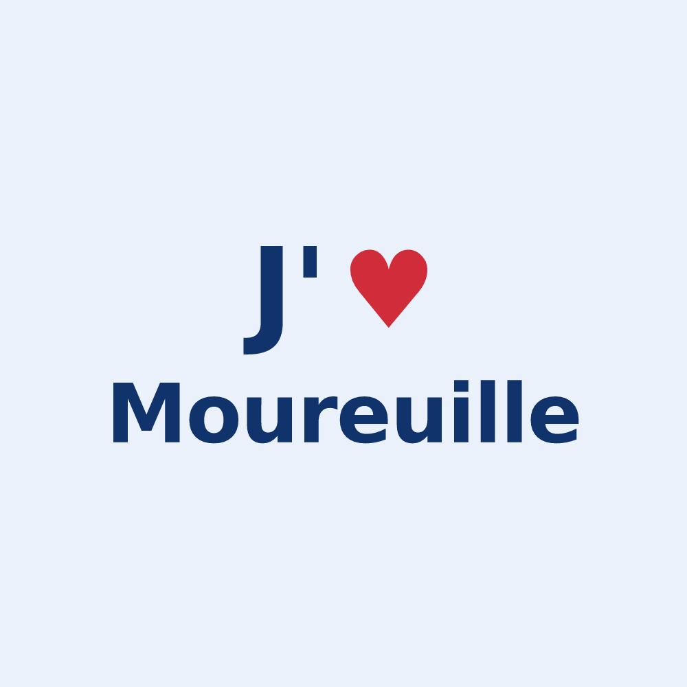 Sticker personnalisé Moureuille — design J'aime Moureuille