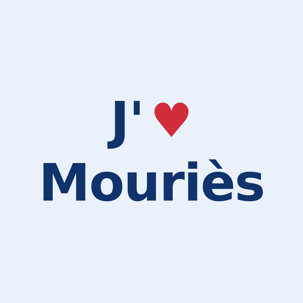 Sticker personnalisé Mouriès — design J'aime Mouriès