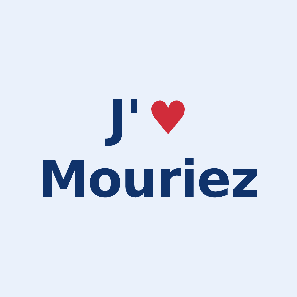 Sticker personnalisé Mouriez — design J'aime Mouriez