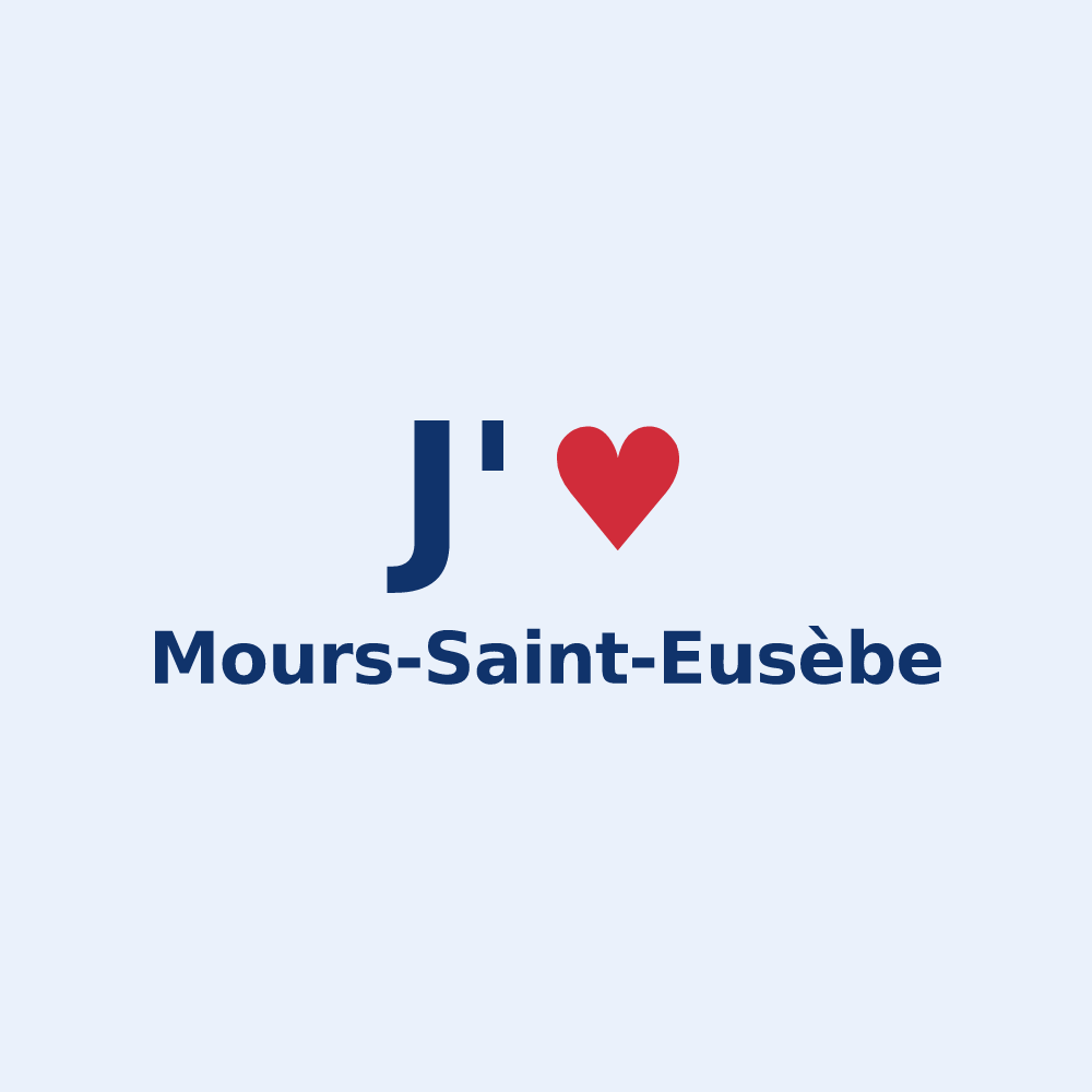 Sticker personnalisé Mours-Saint-Eusèbe — design J'aime Mours-Saint-Eusèbe