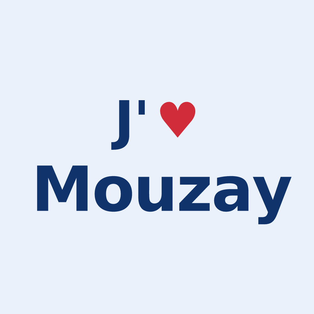 Sticker personnalisé Mouzay — design J'aime Mouzay