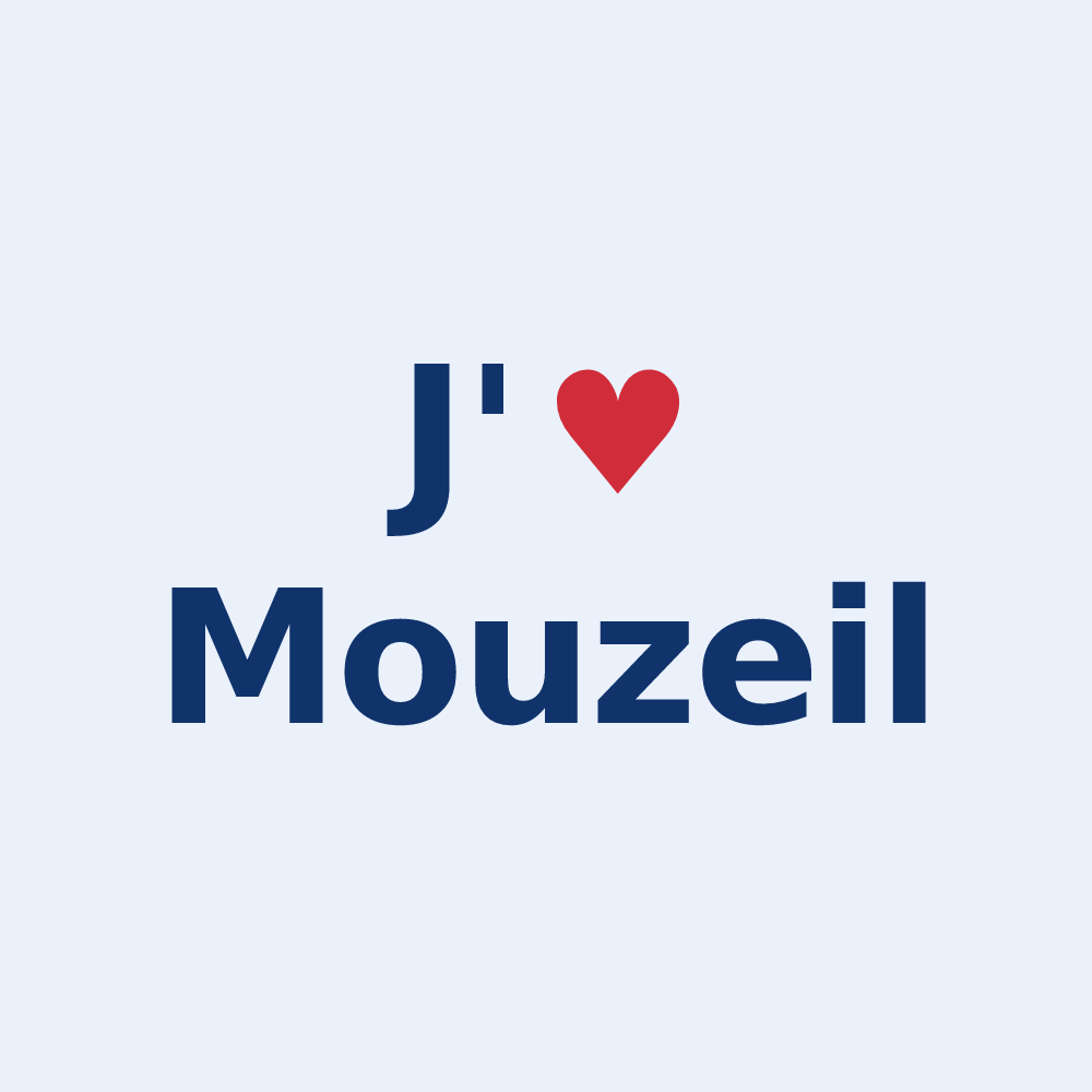 Sticker personnalisé Mouzeil — design J'aime Mouzeil