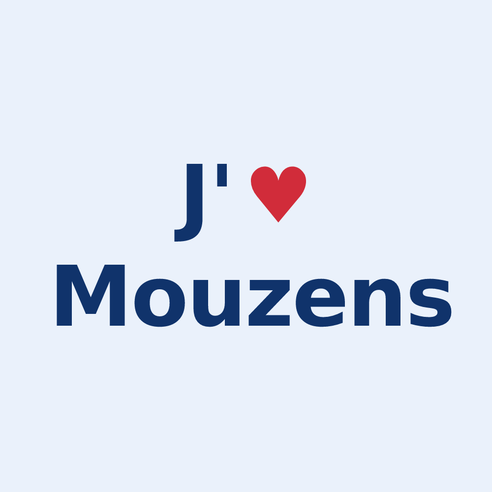 Sticker personnalisé Mouzens — design J'aime Mouzens
