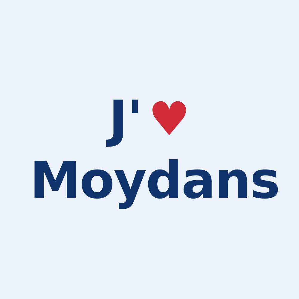 Sticker personnalisé Moydans — design J'aime Moydans